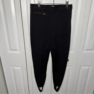 Tory Burch Black High Rise Equestrian Stretch Stirrup Riding Pants Size 8